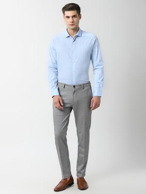 blue checkered formal shirt - 16485811 - Standard Image - 4
