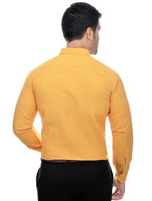yellow and orange khadi combo shirts - 16486763 - Standard Image - 4