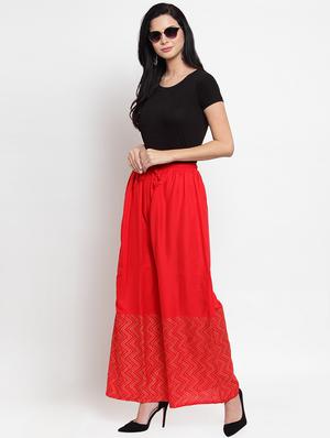 drawstring waist chevron detail palazzo - 16487999 - Standard Image - 4