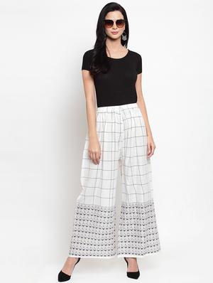 high rise checkered palazzo - 16488003 - Standard Image - 4