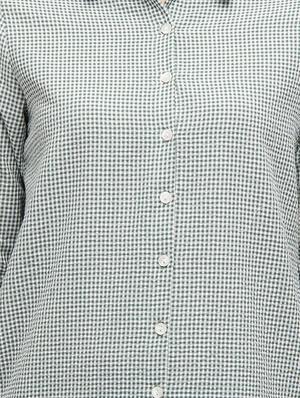 tie knot sleeved gingham shirt - 16489159 - Standard Image - 4