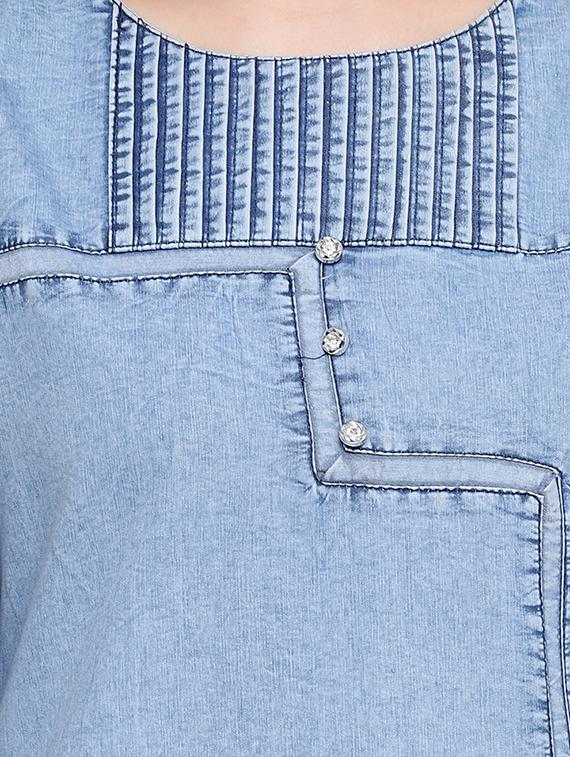 pintucks straight kurta - 16489741 - Zoom Image - 4