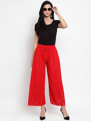 drawstring waist schiffli palazzo - 16490565 - Standard Image - 4
