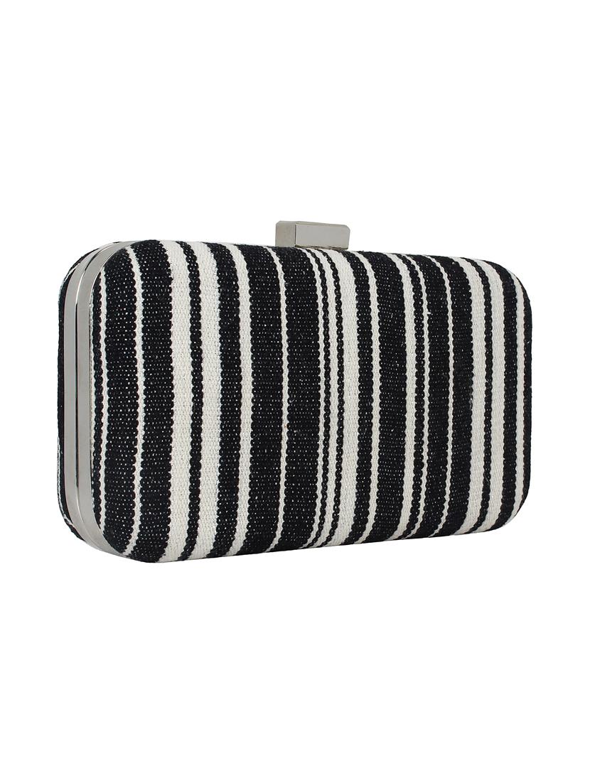black cotton polyester blend box clutch - 16491036 - Zoom Image - 4