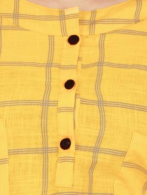 checkered a-line kurta - 16491073 - Standard Image - 4