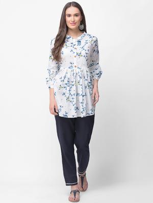 printed a-line kurti - 16491087 - Standard Image - 4