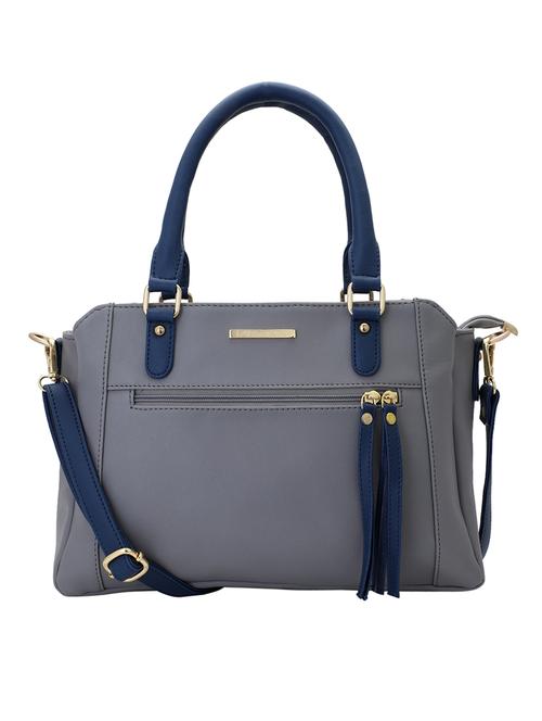 grey leatherette (pu) regular handbag - 16491797 - Standard Image - 1