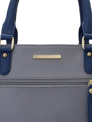 grey leatherette (pu) regular handbag - 16491797 - Standard Image - 4