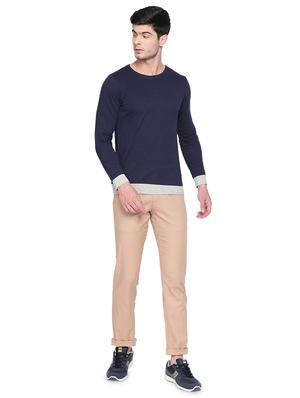 beige solid full length track pant - 16491985 - Standard Image - 4