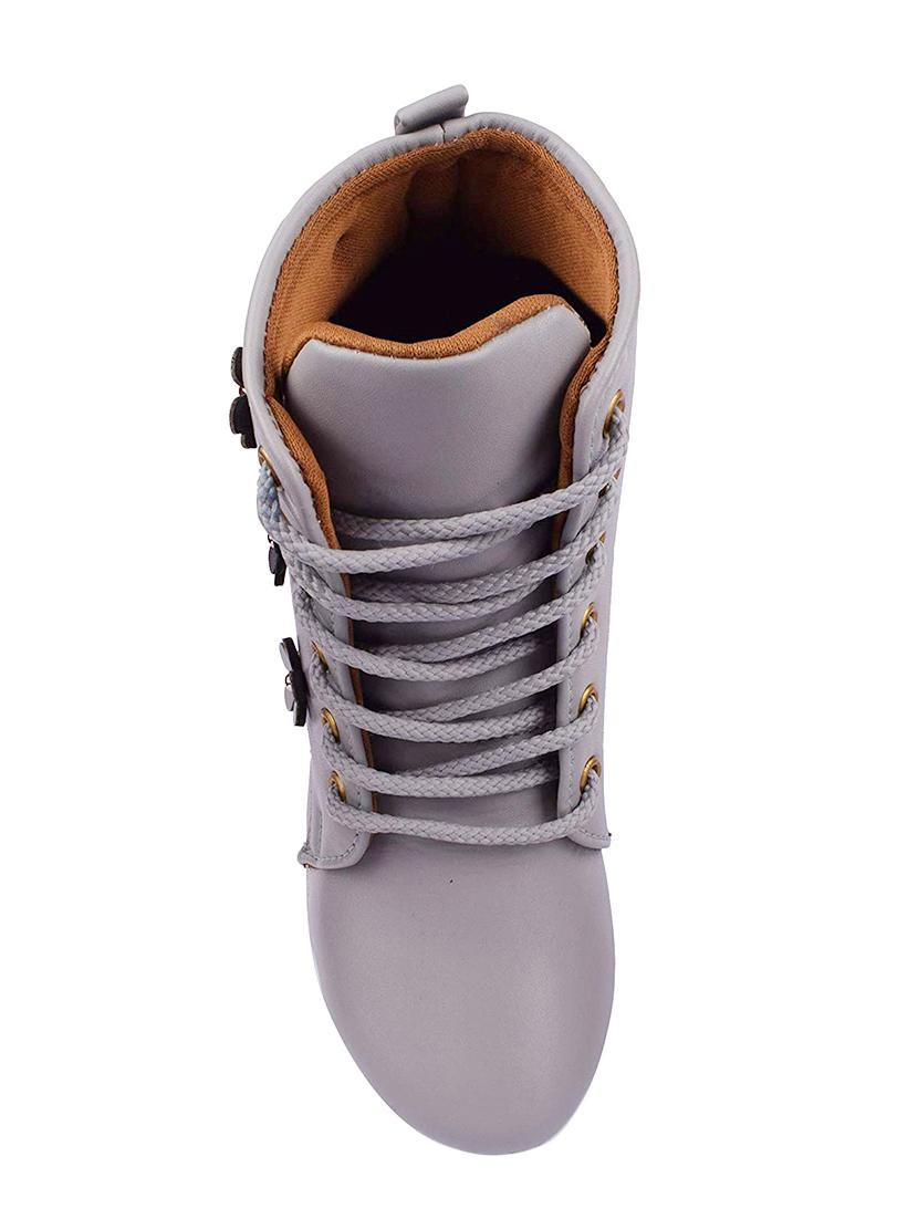 grey ankle length boots - 16492873 - Zoom Image - 4