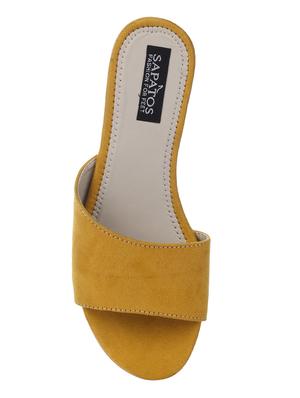 yellow slip on sandals - 16492914 - Standard Image - 4