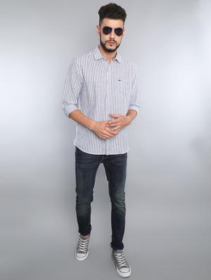 white striped casual shirt - 16492984 - Standard Image - 4