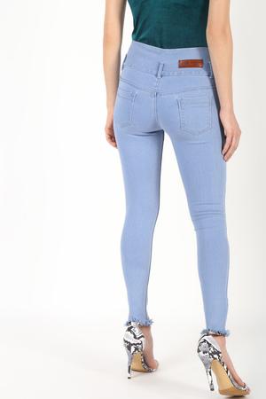 high rise frayed hem jeans - 16493036 - Standard Image - 4