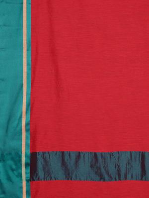 bordered plain saree with blouse - 16493204 - Standard Image - 4