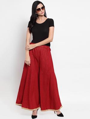 gold print flared palazzo - 16493470 - Standard Image - 4