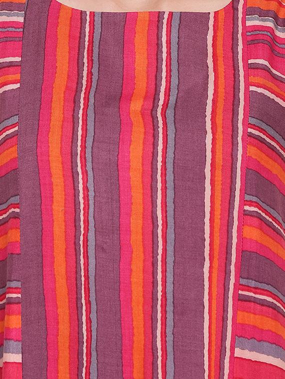 striped flared ethnic dress - 16493482 - Zoom Image - 4