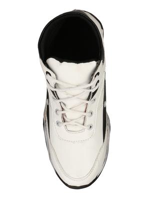zebx white leatherette high ankle boots - 16494133 - Standard Image - 4