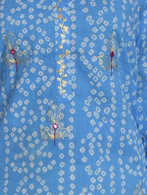 bandhani straight kurta - 16494160 - Standard Image - 4