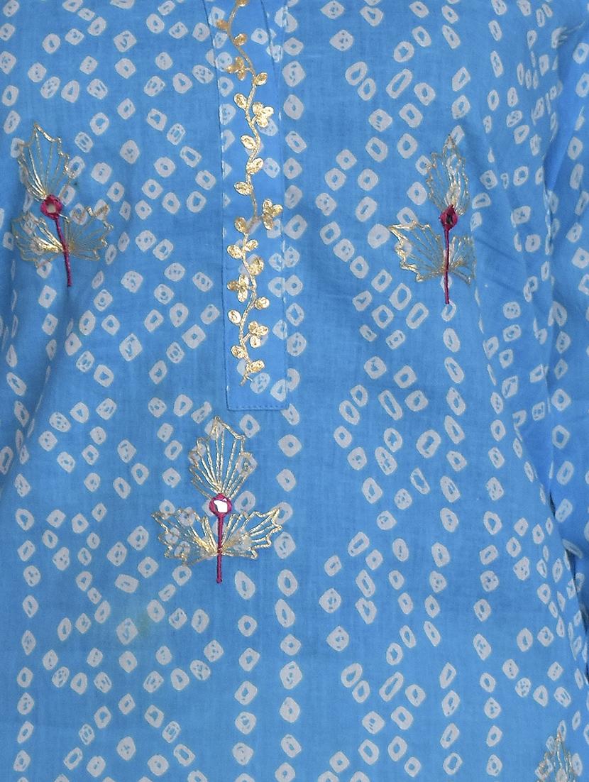 bandhani straight kurta - 16494160 - Zoom Image - 4