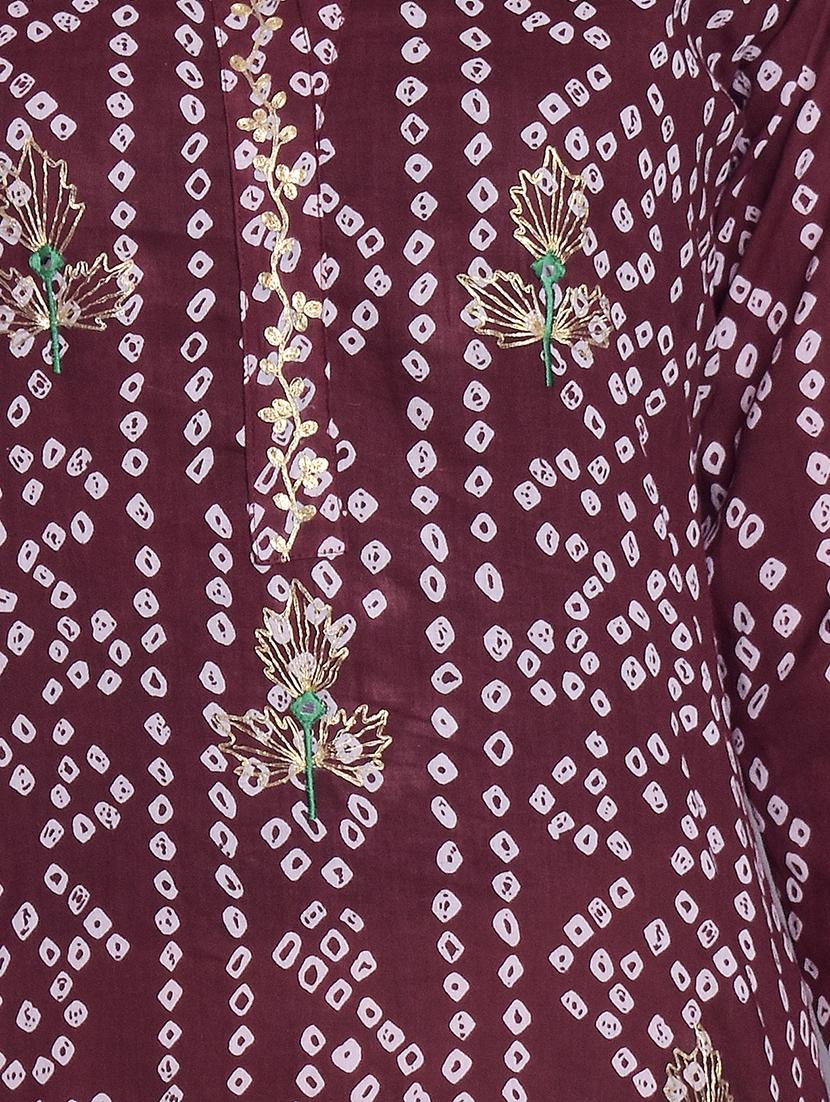 bandhani straight kurta - 16494161 - Zoom Image - 4