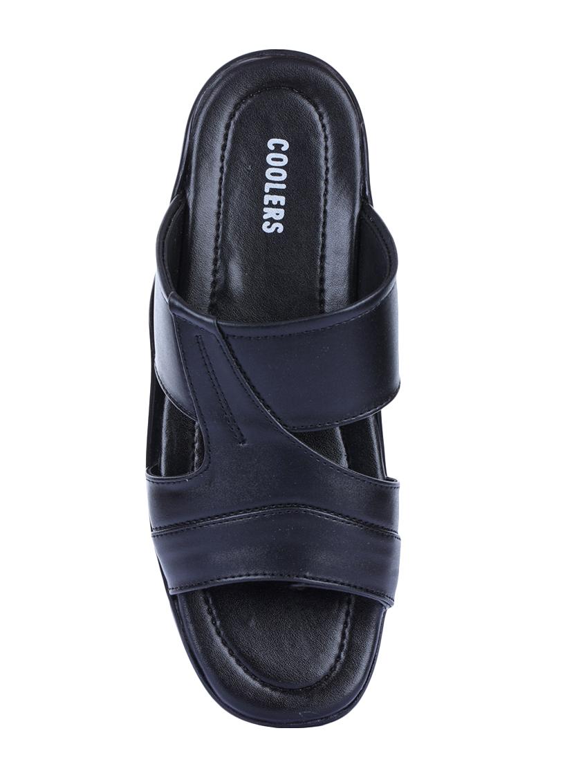 liberty black leather slip on sandals - 16495236 - Zoom Image - 4