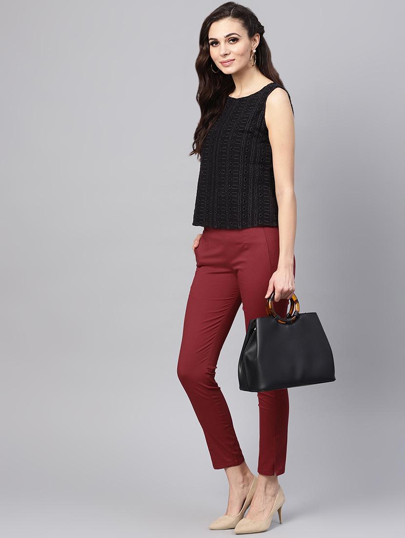 high rise solid trouser - 16495701 - Zoom Image - 4