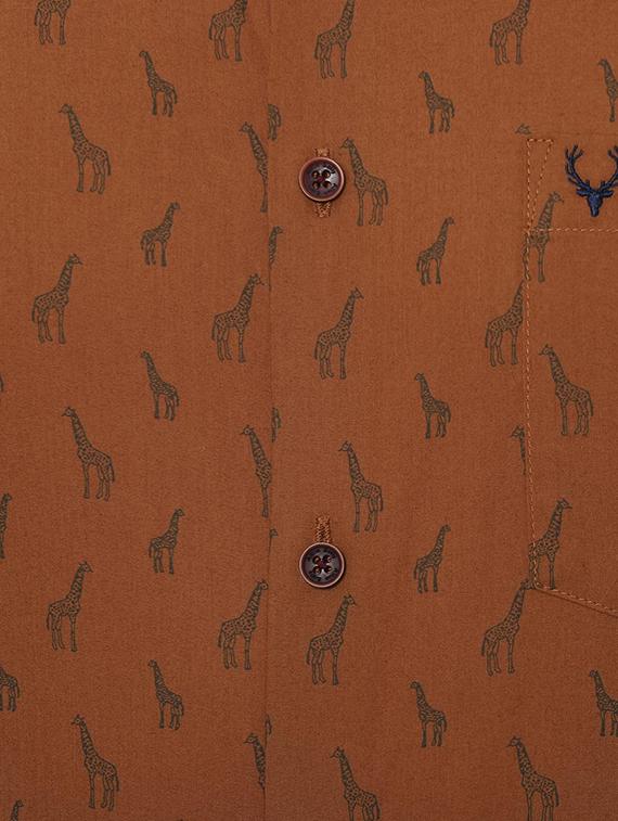 brown printed casual shirt - 16496161 - Zoom Image - 4