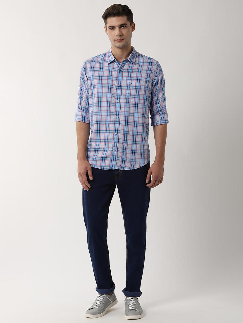 blue checkered casual shirt - 16496267 - Zoom Image - 4