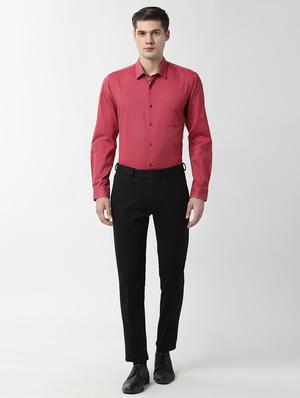 pink self design formal shirt - 16496395 - Standard Image - 4
