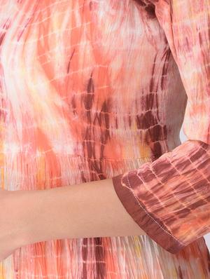 shibori a-line kurta - 16497055 - Standard Image - 4