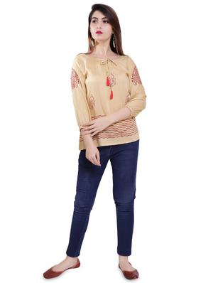 tie up neck printed top - 16498538 - Standard Image - 4