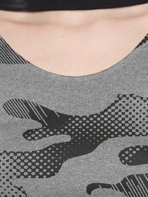 choker neck camouflage tee - 16498745 - Standard Image - 4