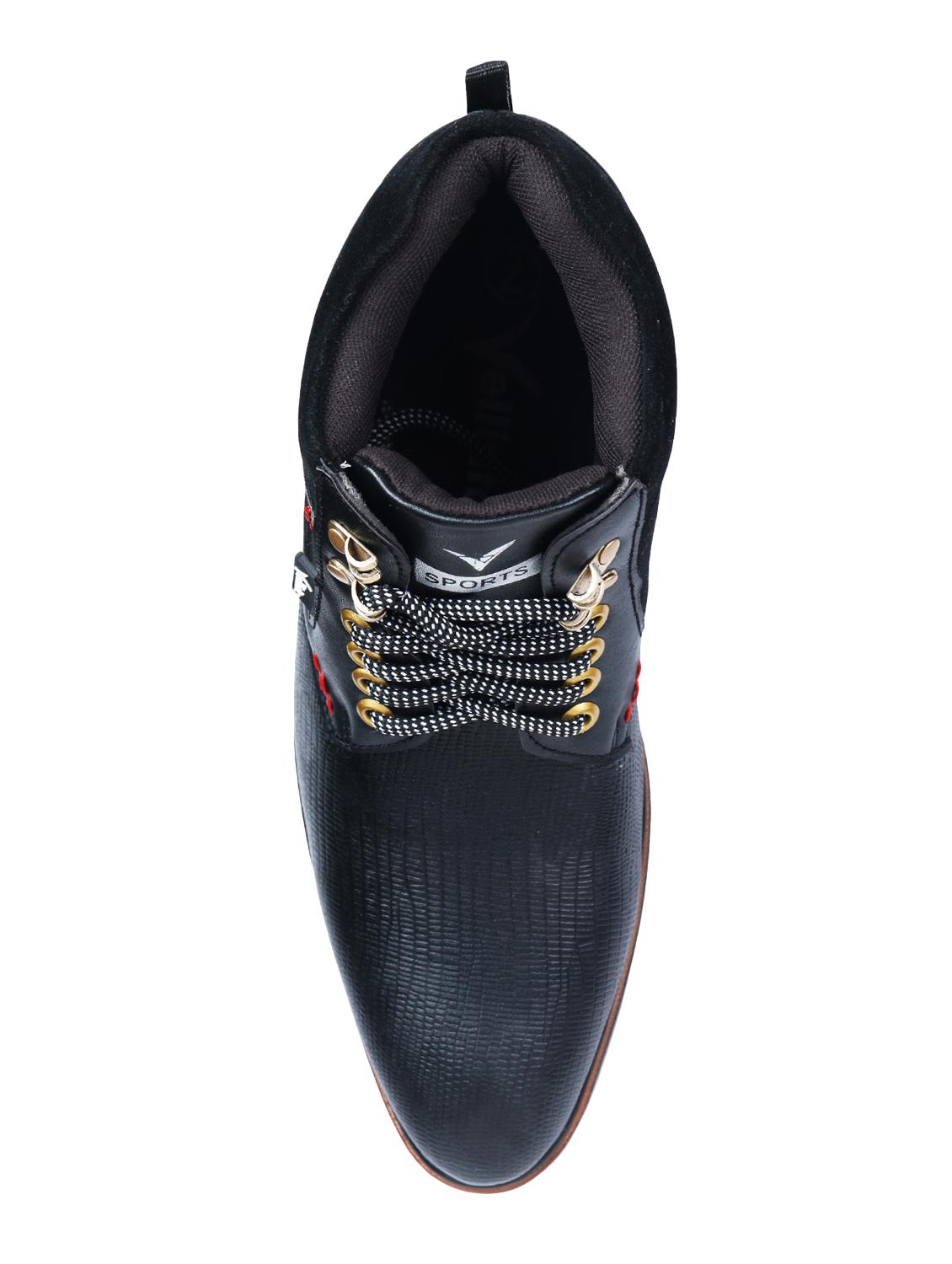vellinto black leatherette high ankle boots - 16500202 - Zoom Image - 4