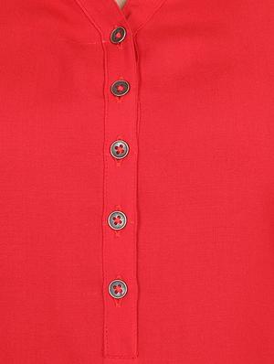 roll up sleeved solid tunic - 16501582 - Standard Image - 4