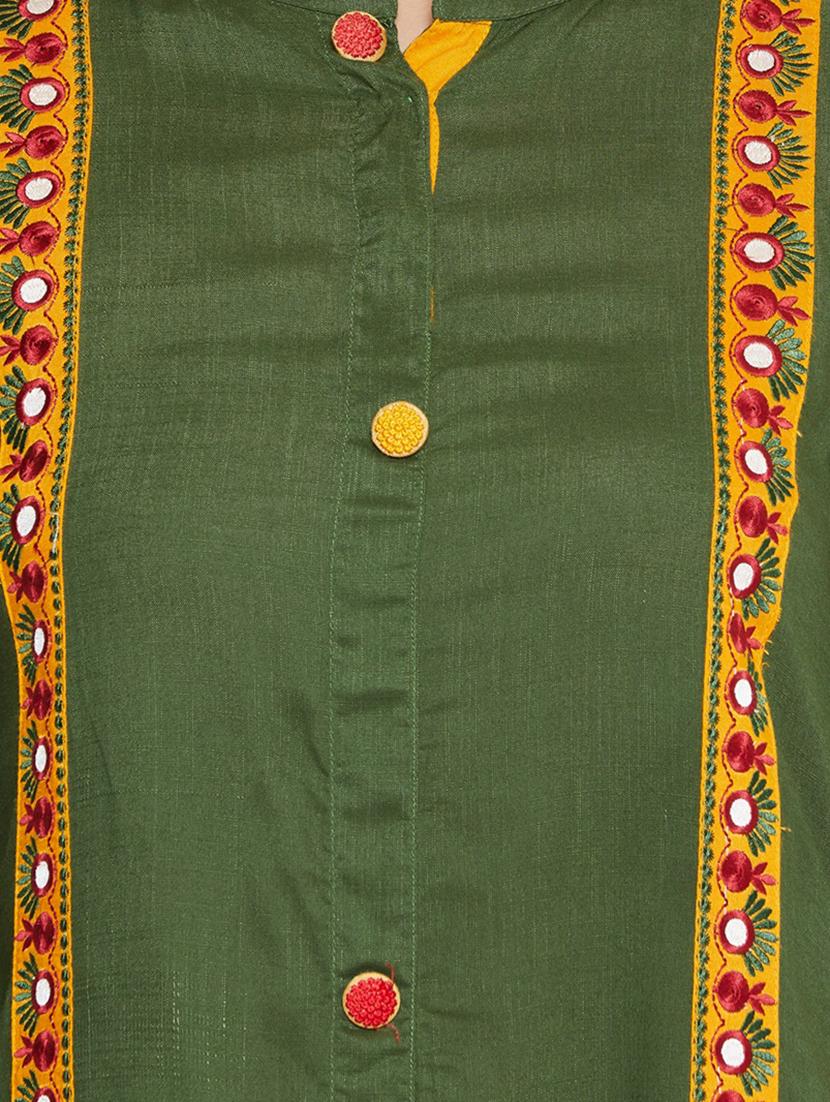 embroidered straight kurta - 16502283 - Zoom Image - 4