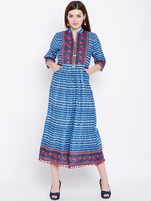 printed a-line kurta - 16502288 - Standard Image - 1