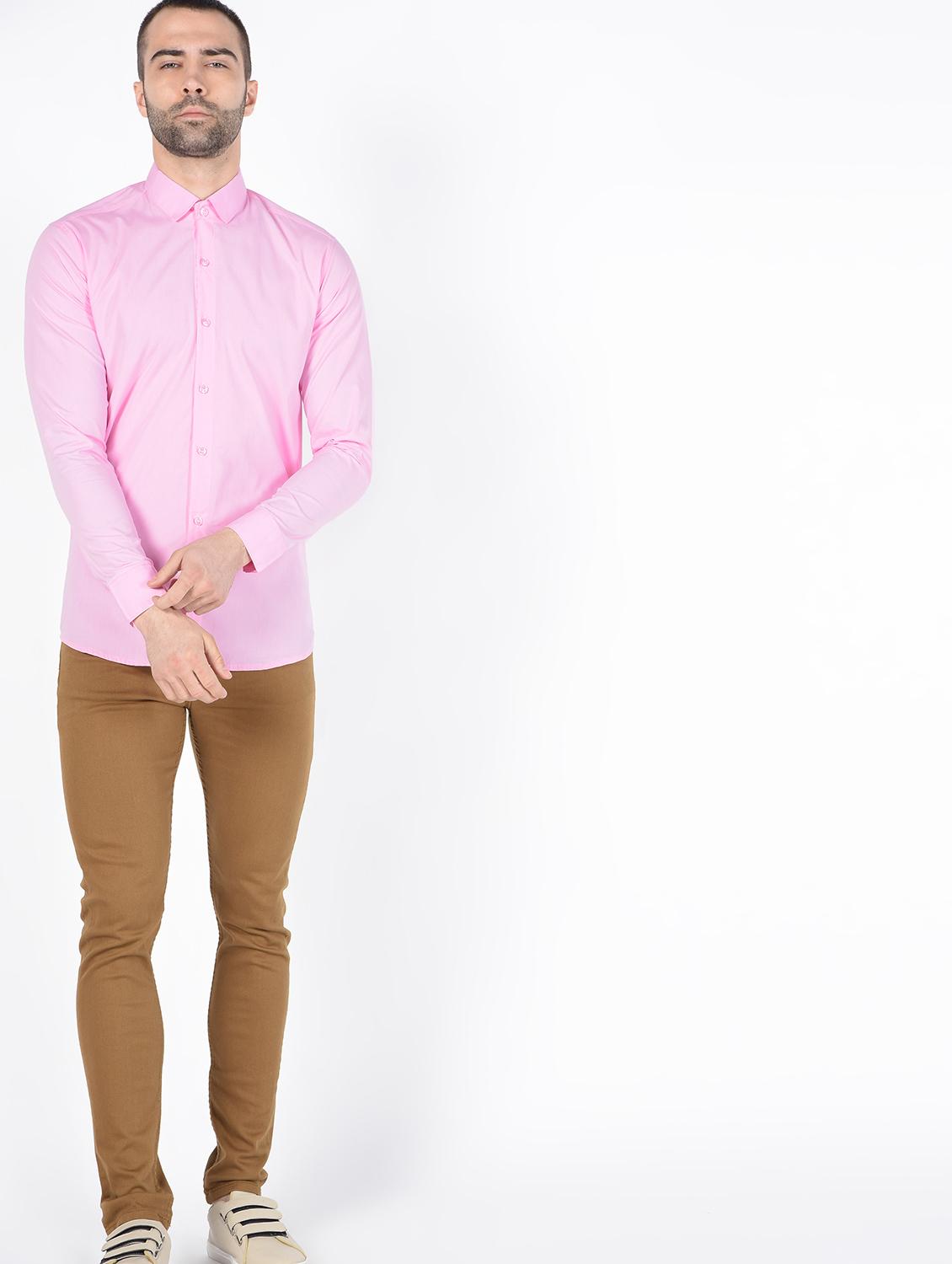 pink solid casual shirt - 16502321 - Zoom Image - 4