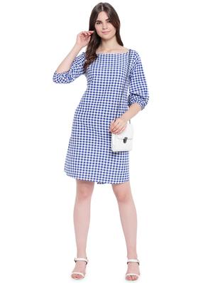 boat neck gingham shift dress - 16503943 - Standard Image - 4