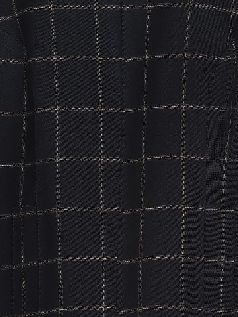 long sleeved checkered blazer - 16504161 - Zoom Image - 4