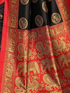 printed mysore silk saree with blouse - 16504455 - Standard Image - 4