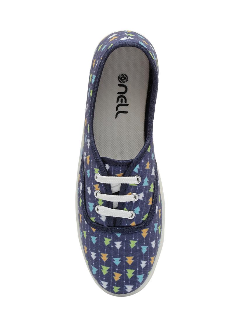 blue canvas slip on casual shoes - 16504734 - Zoom Image - 4