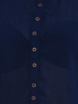 button up solid crop top - 16505118 - Standard Image - 4