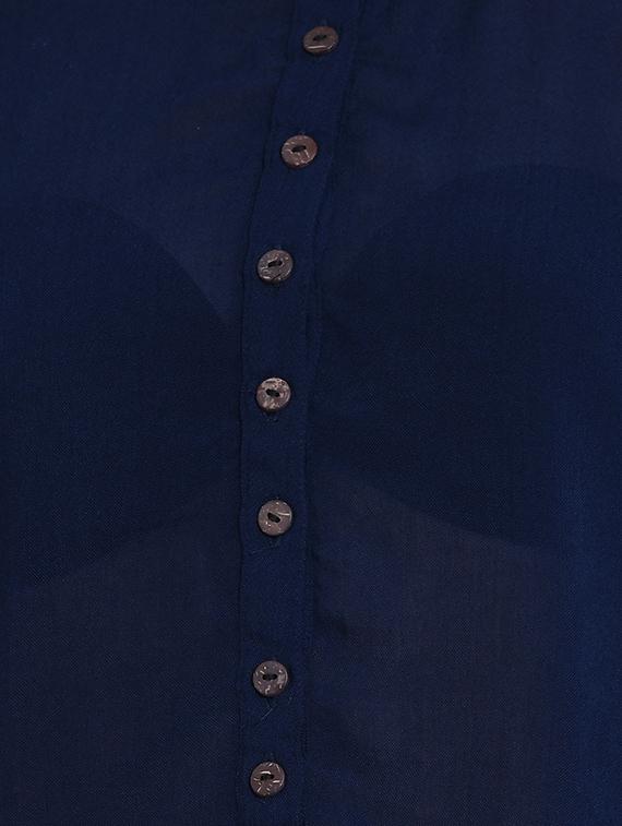 button up solid crop top - 16505118 - Zoom Image - 4
