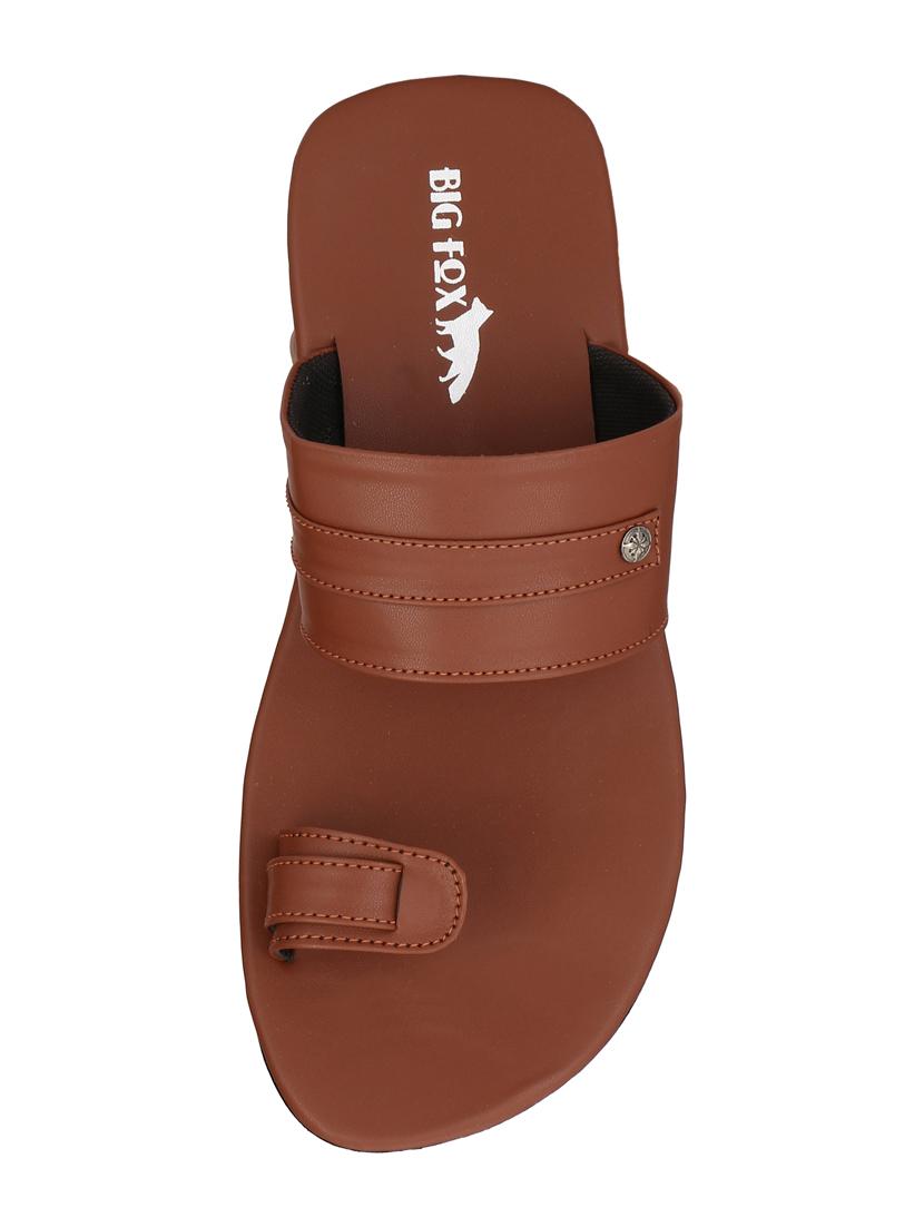 big fox tan leatherette slip on slippers - 16505518 - Zoom Image - 4