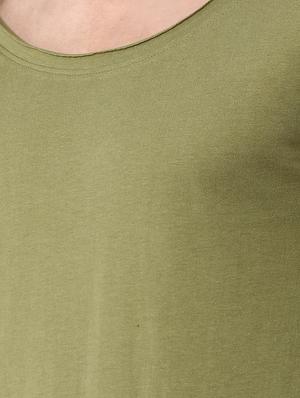 olive green solid t-shirt - 16505609 - Standard Image - 4