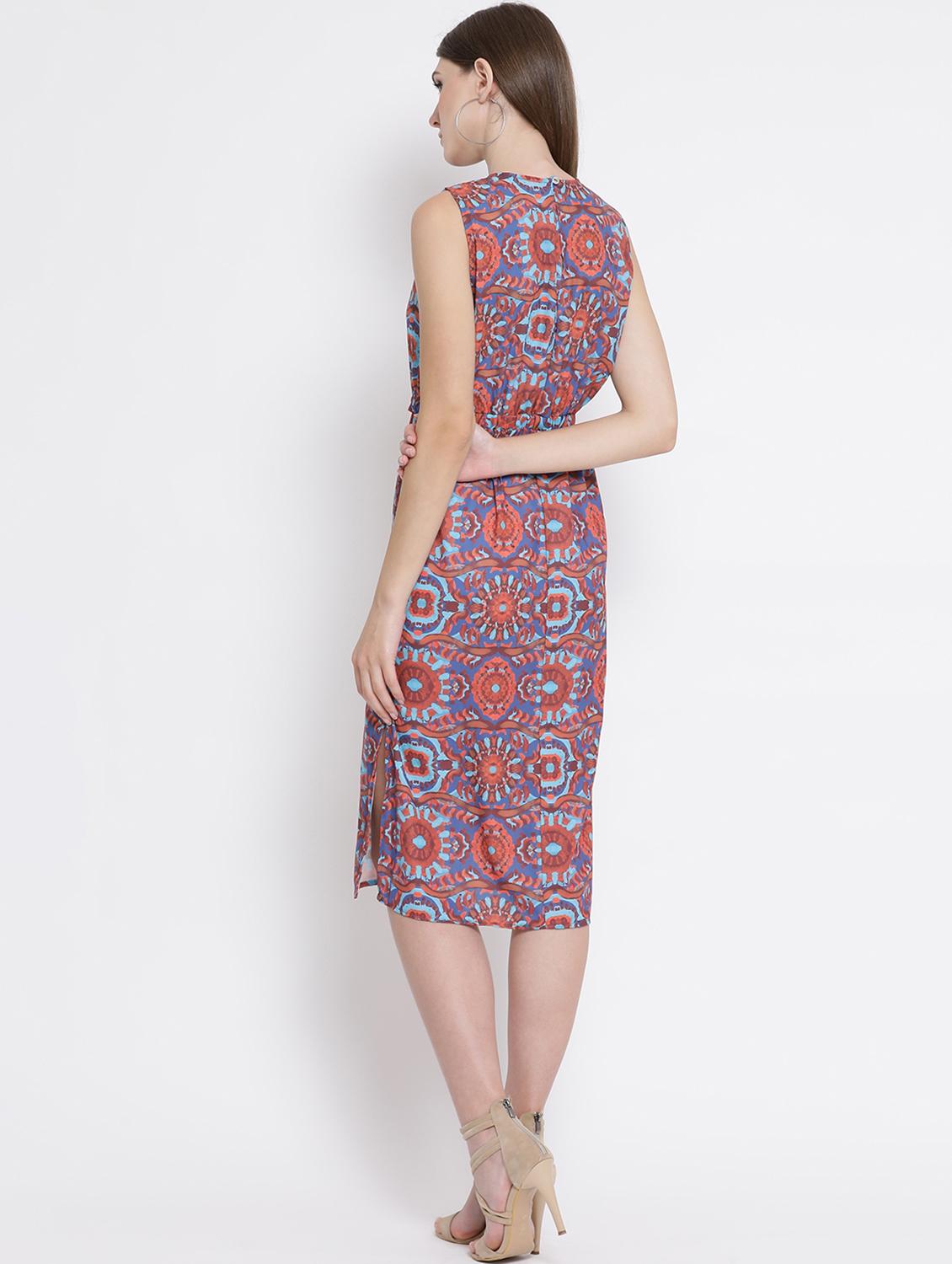 draw string side slit a-line dress - 16506751 - Zoom Image - 4