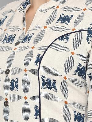 printed straight kurta - 16506827 - Standard Image - 4