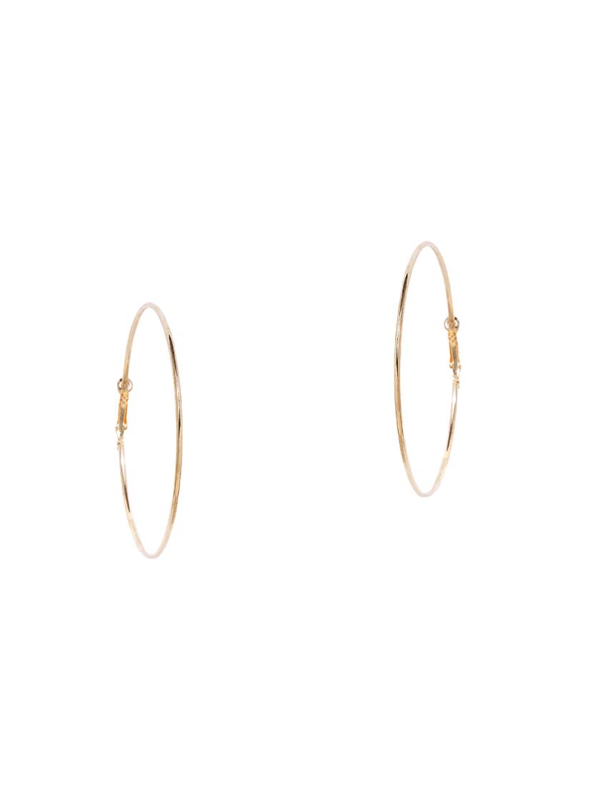 gold metal hoop earring - 16506953 - Zoom Image - 4