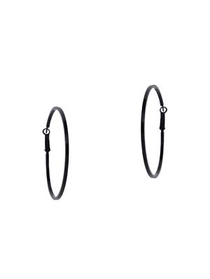 black metal hoop earring - 16506960 - Standard Image - 4