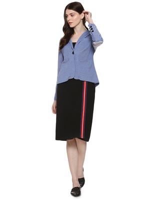 contrast patch button detail casual blazer - 16507452 - Standard Image - 4